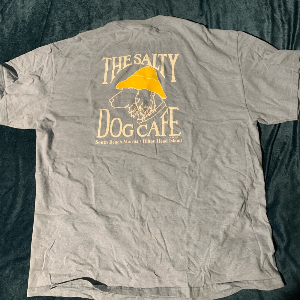 greyish blue salty dog cafe t shirt